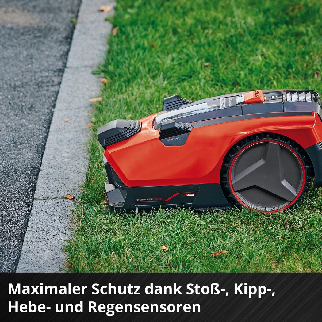 Einhell Mähroboter Freelexo CAM 500 auf Rasen