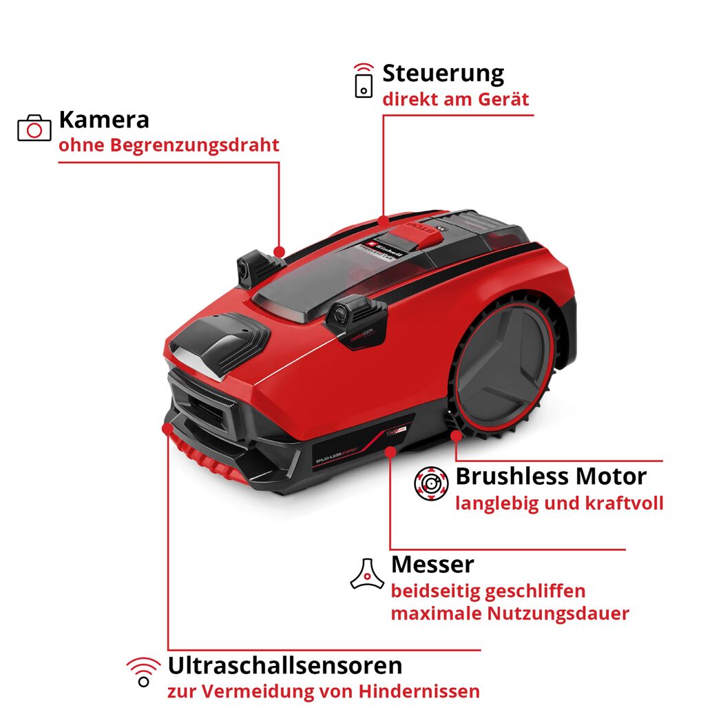Einhell Mähroboter FREELEXO CAM 500 rot