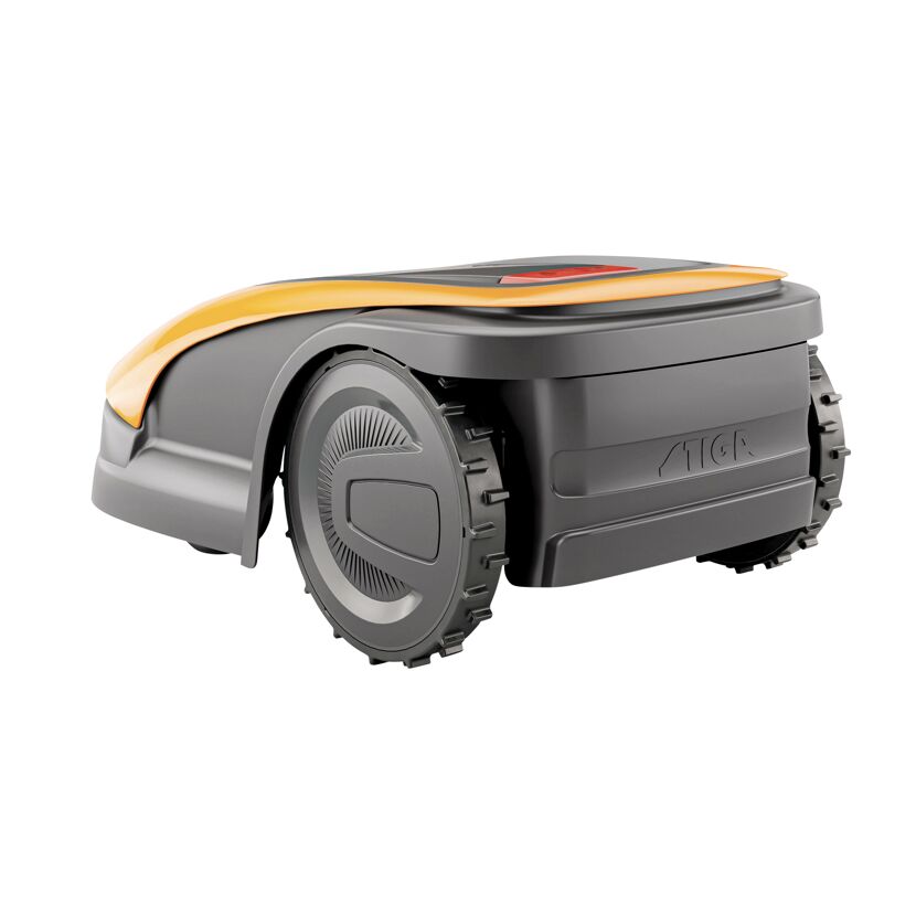 Rasenroboter von hinten