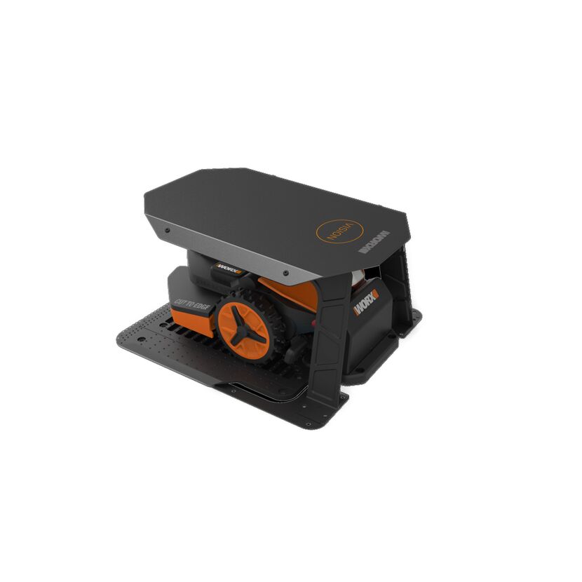 WORX Landroid Vision Mähroboter in Ladestation