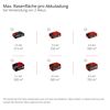 Tabelle: Akku-Leistung und gemähte Rasenfläche