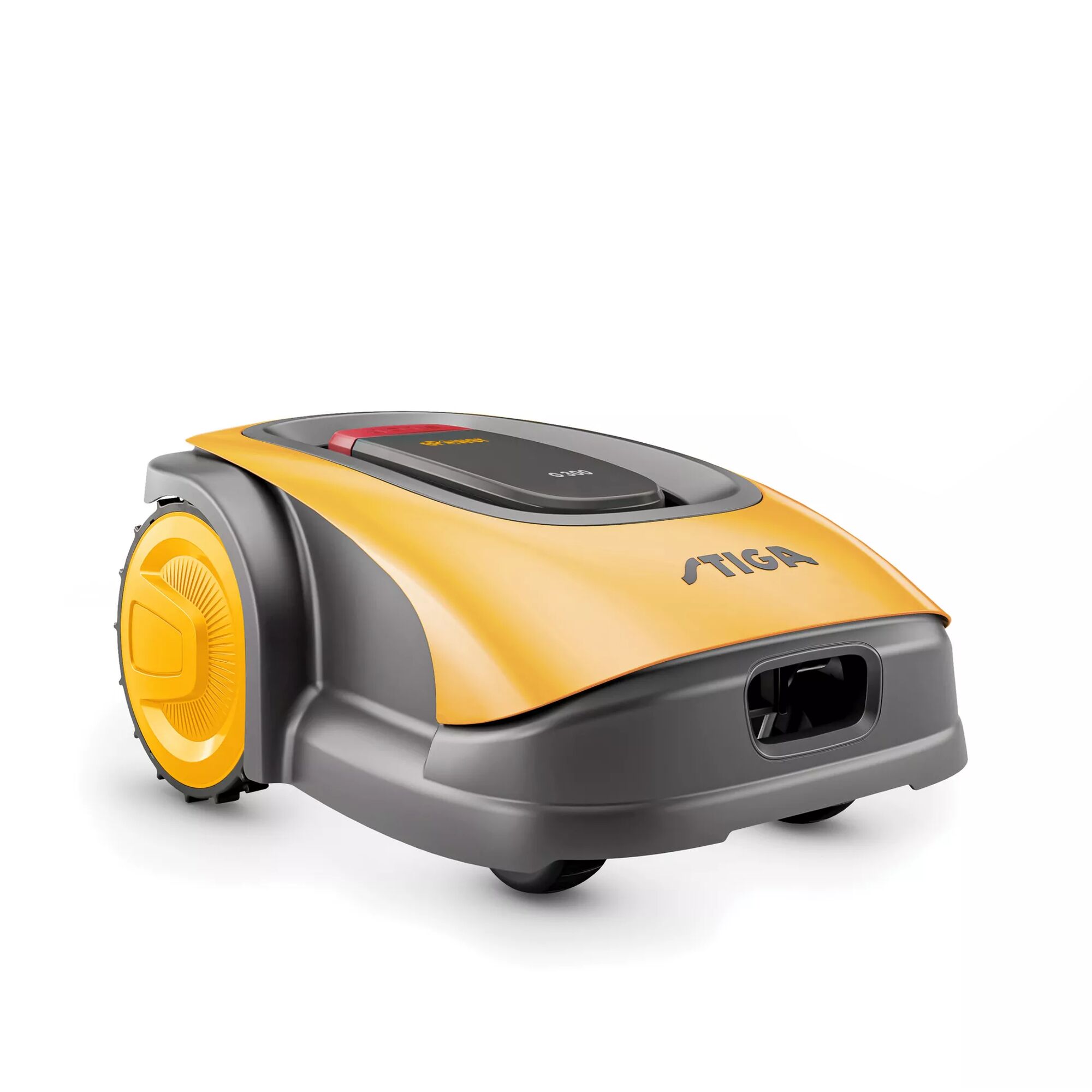 Gelber Rasenroboter von STIGA