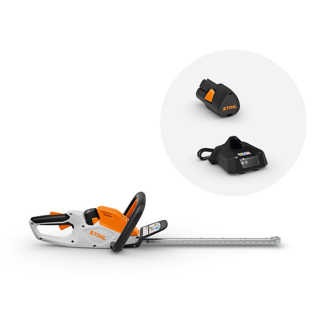 Akku-Heckenschere mit Akku und Ladegerät