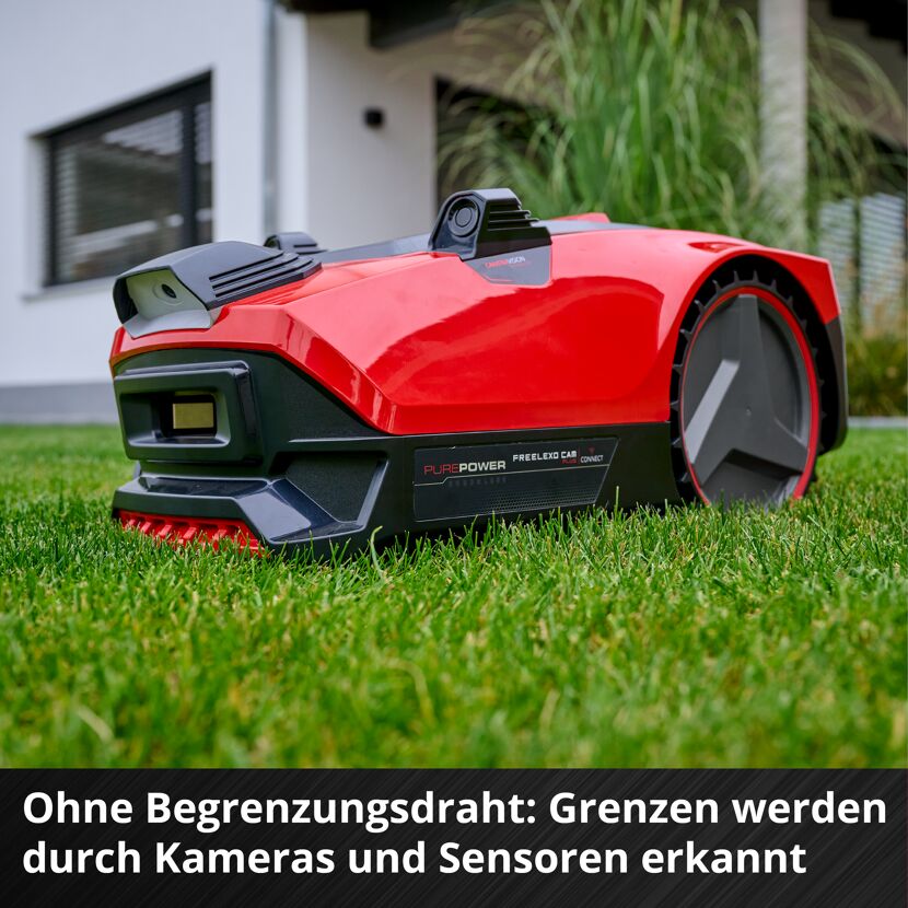 Mähroboter auf Rasen