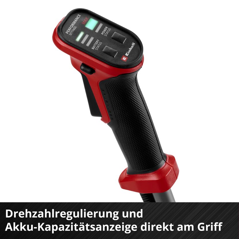 Griff mit Drehzahlregler und Akkuanzeige