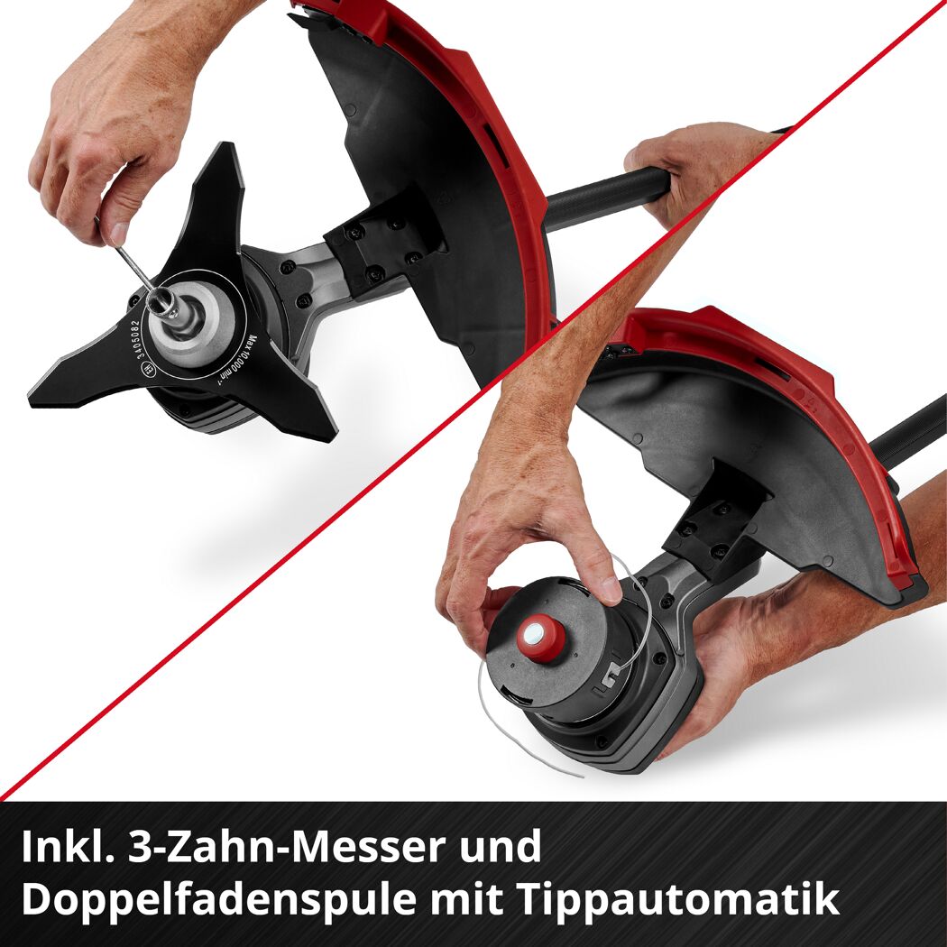 Messer und Fadenspule für Motorsense