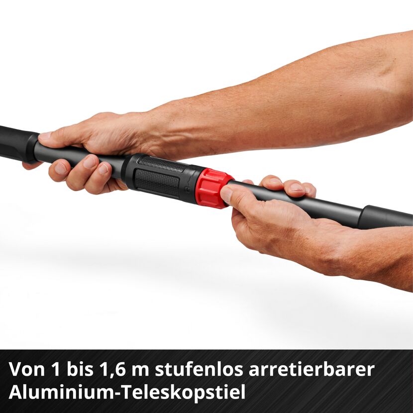 Hände verstellen Teleskopstiel