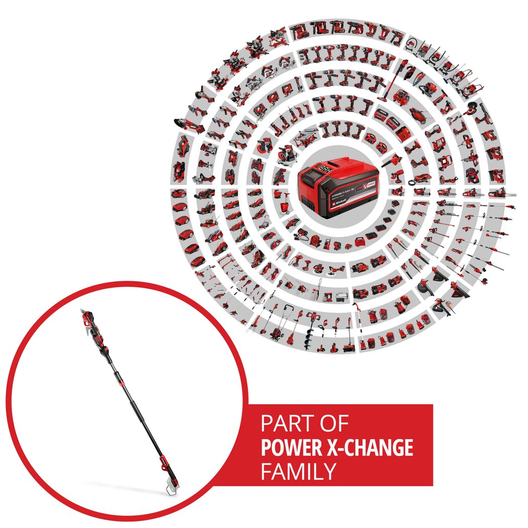 Akku-Teleskop-Astschere, Power X-Change Familie