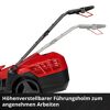 Höhenverstellbarer Führungsholm des Akku-Rasenmähers GE-CM 36/43 Li M.