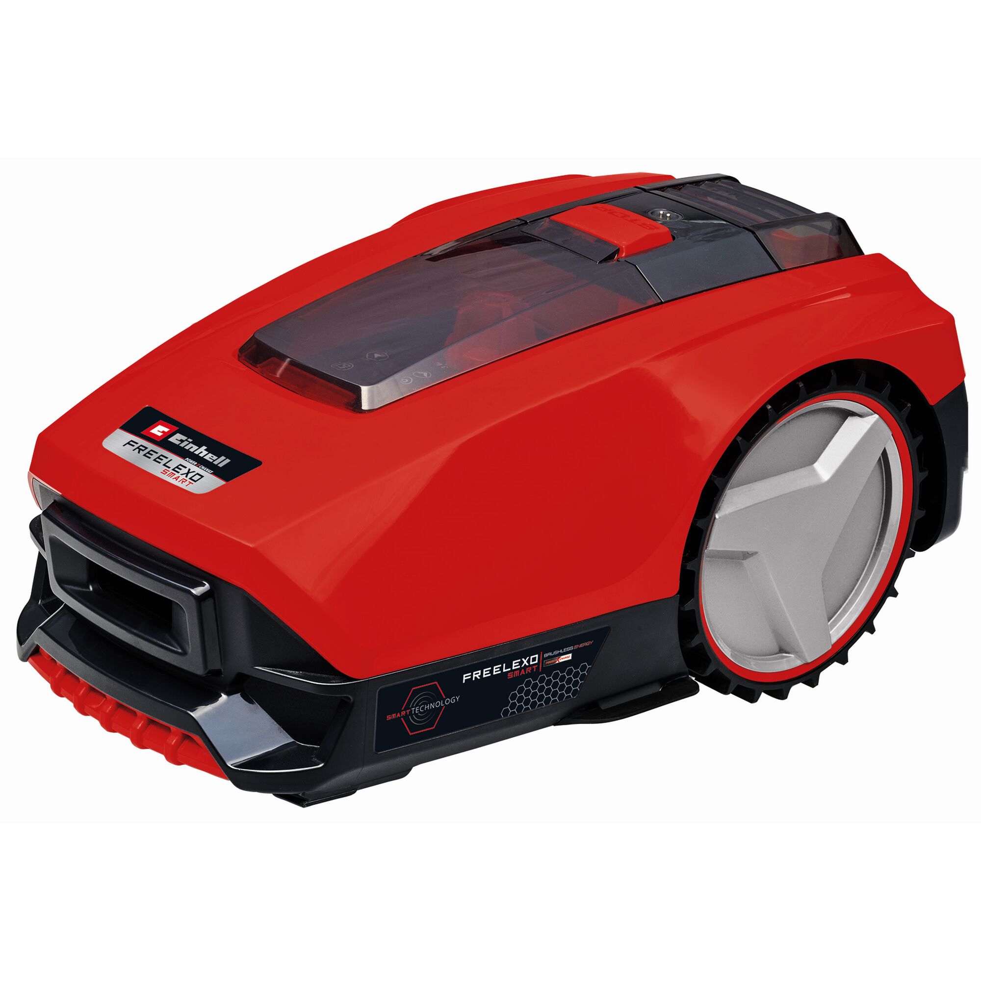 Roter Mähroboter