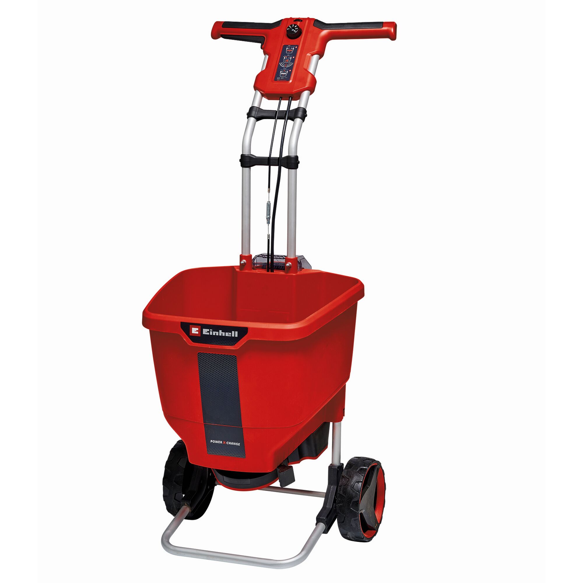 Roter Akku-Streuwagen von Einhell