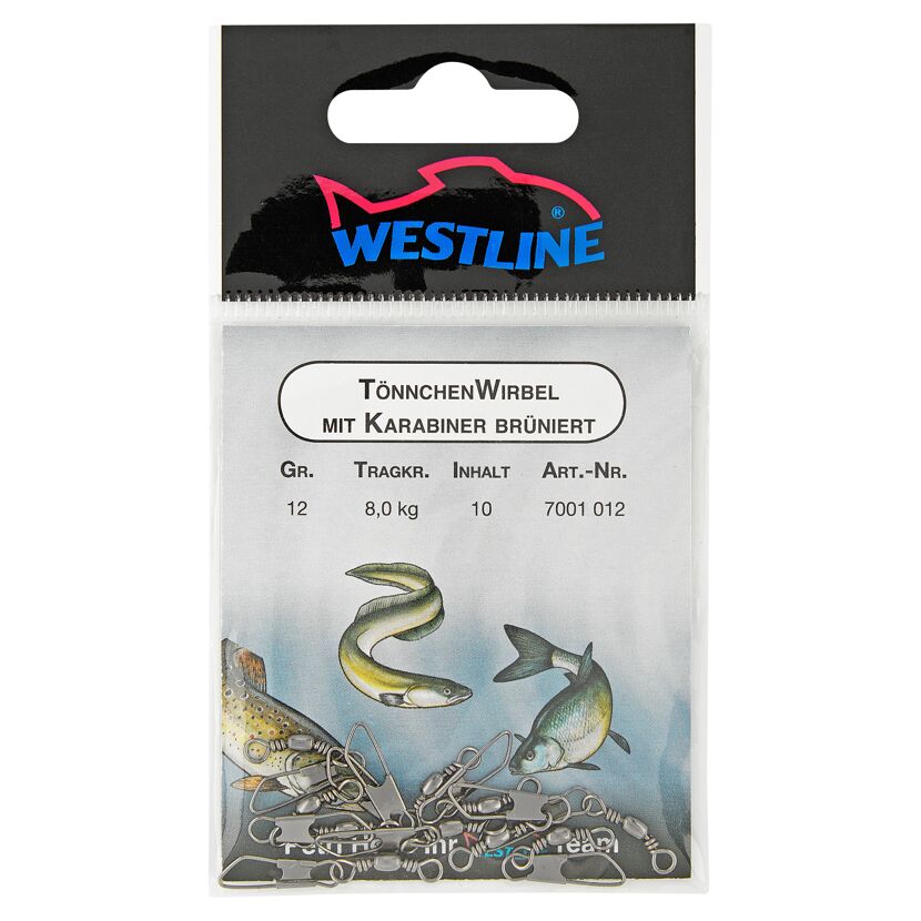 Westline Tönnchenwirbel mit Karabiner brüniert