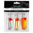 Drei Blinker von Westline in Silber, Gold und Orange.