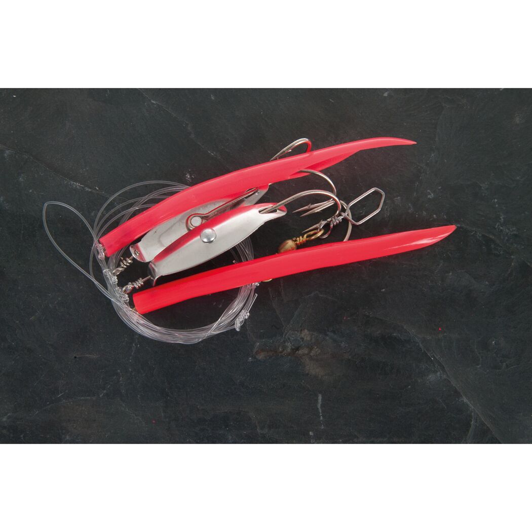Rotes Grossfischpaternoster mit Haken