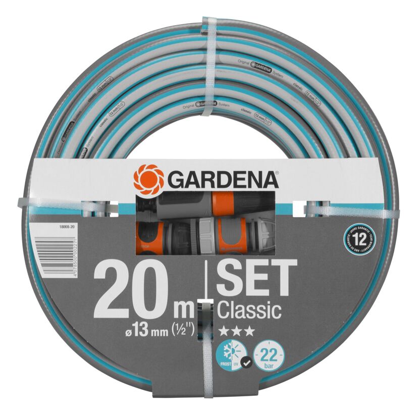 Gardena 20 m Classic Schlauch-Set mit Anschlüssen