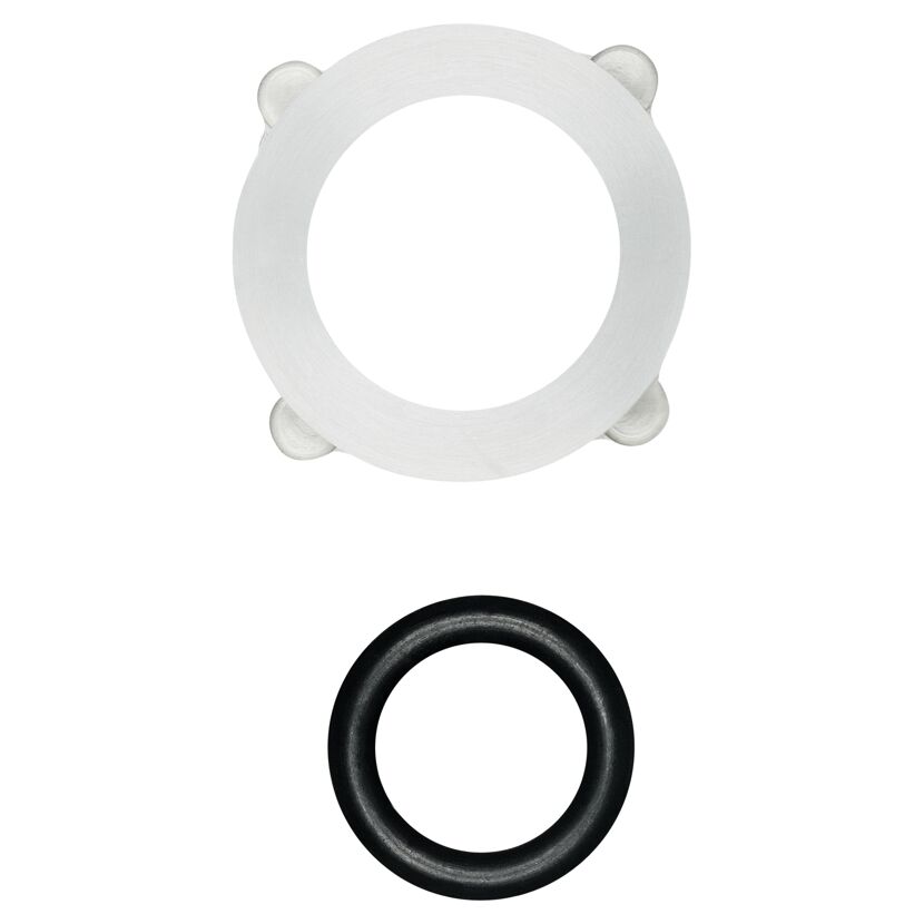 Weißer und schwarzer Dichtungsring