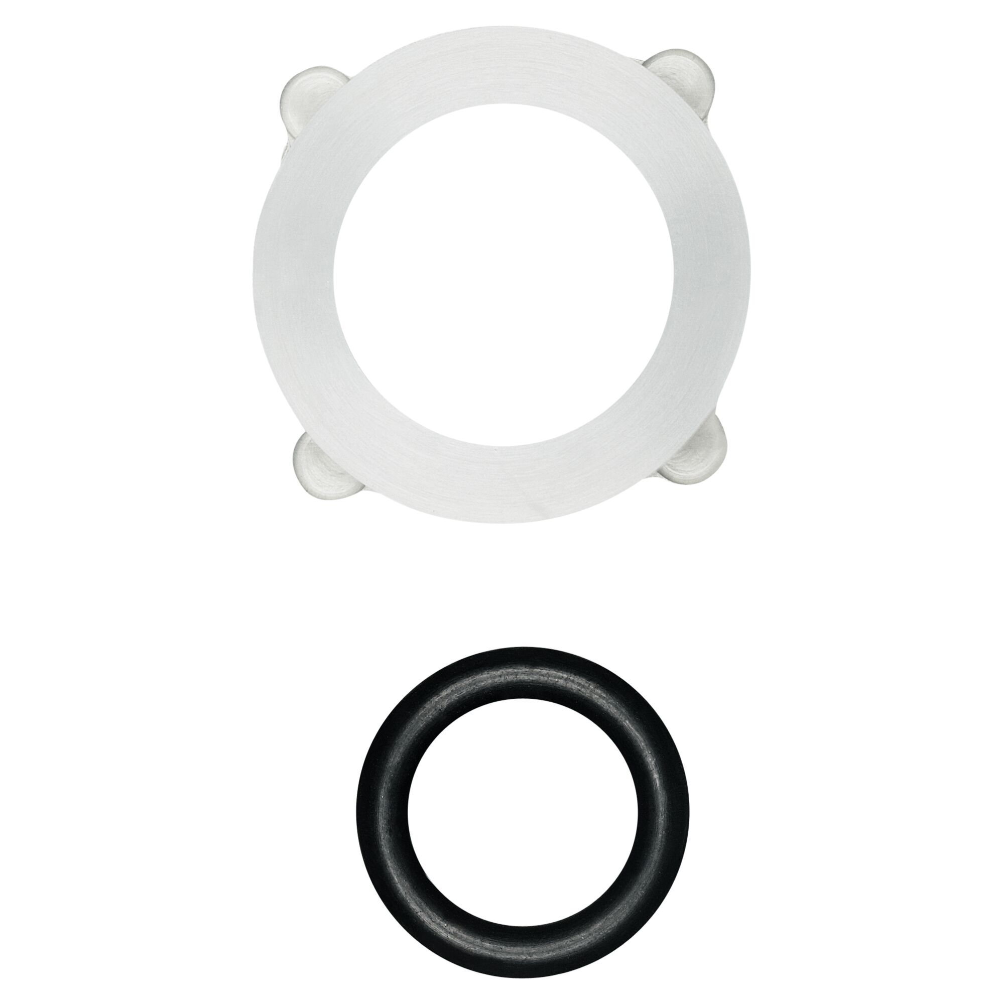 Weißer und schwarzer Dichtungsring