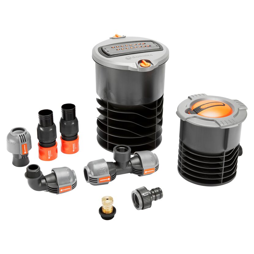 Komplett-Set Sprinklersystem, mit Versenk-Viereckregner