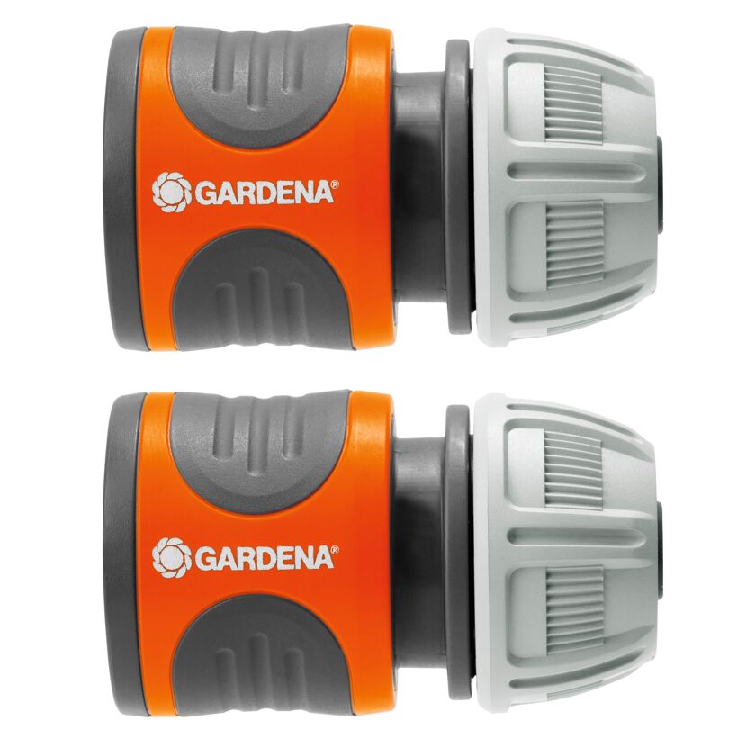 Zwei GARDENA Schlauchverbinder 1/2" - 5/8"