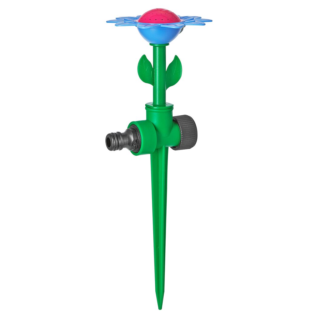 Grüne Rasensprengerblume mit Spike