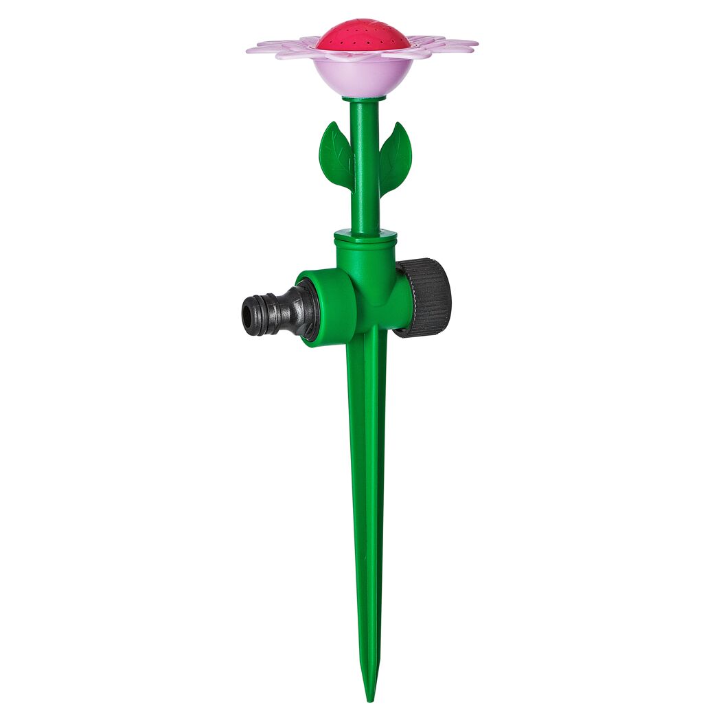 Grüner Rasensprenger in Form einer Blume