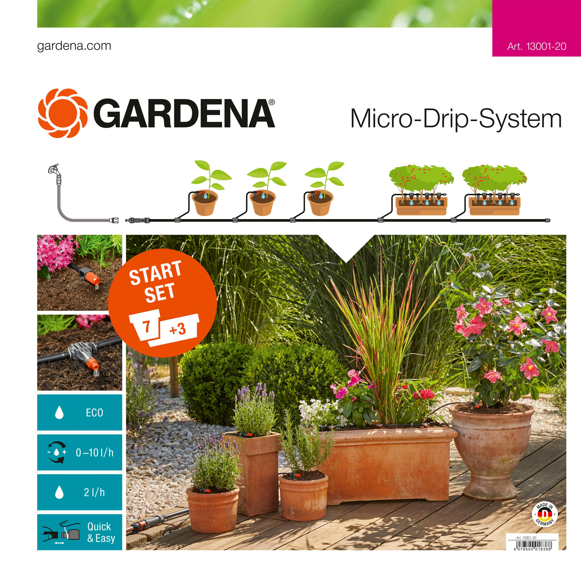 Bewässerungs-Start-Set M 'Micro-Drip-System' für Pflanztöpfe + product picture