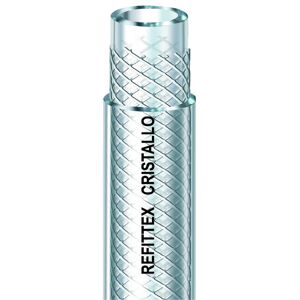 Gewebeschlauch 'Refittex Cristallo' transparent Ø 6 mm (1/4")