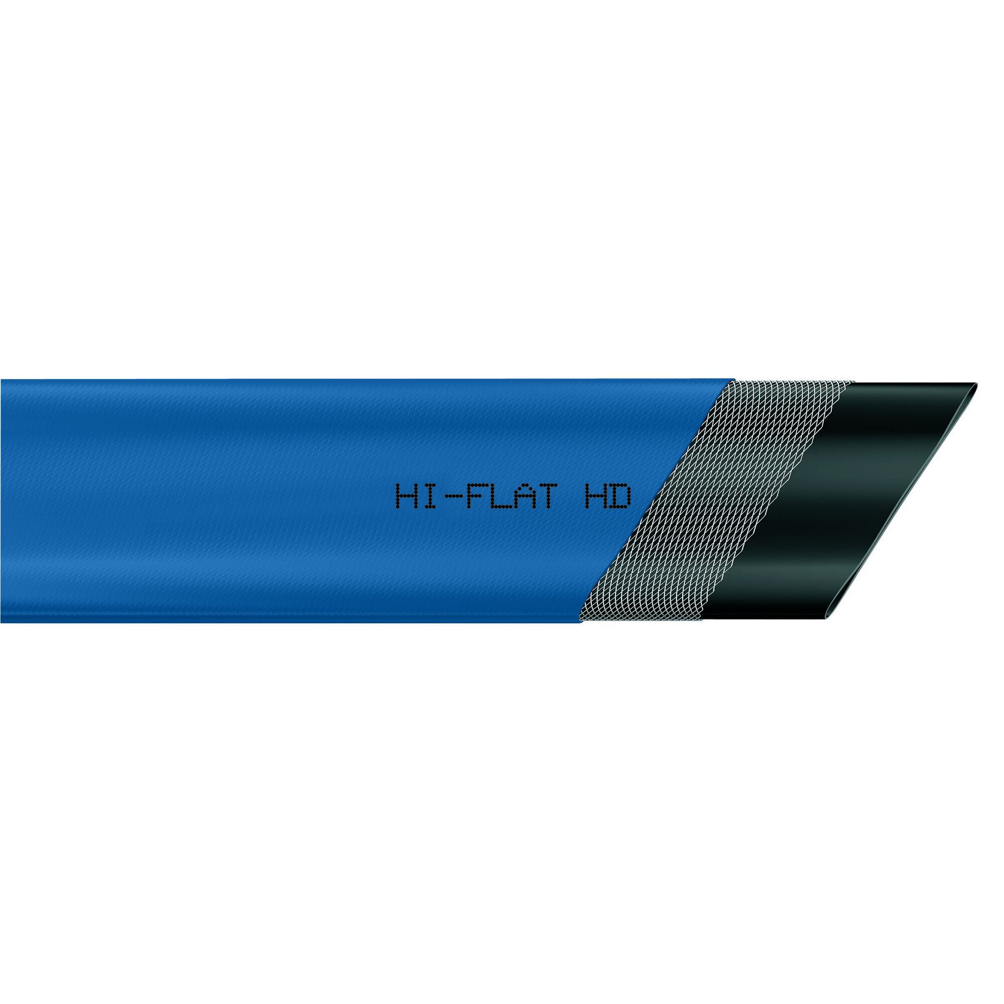 Blauer HI-FLAT HD Flachschlauch, Querschnitt