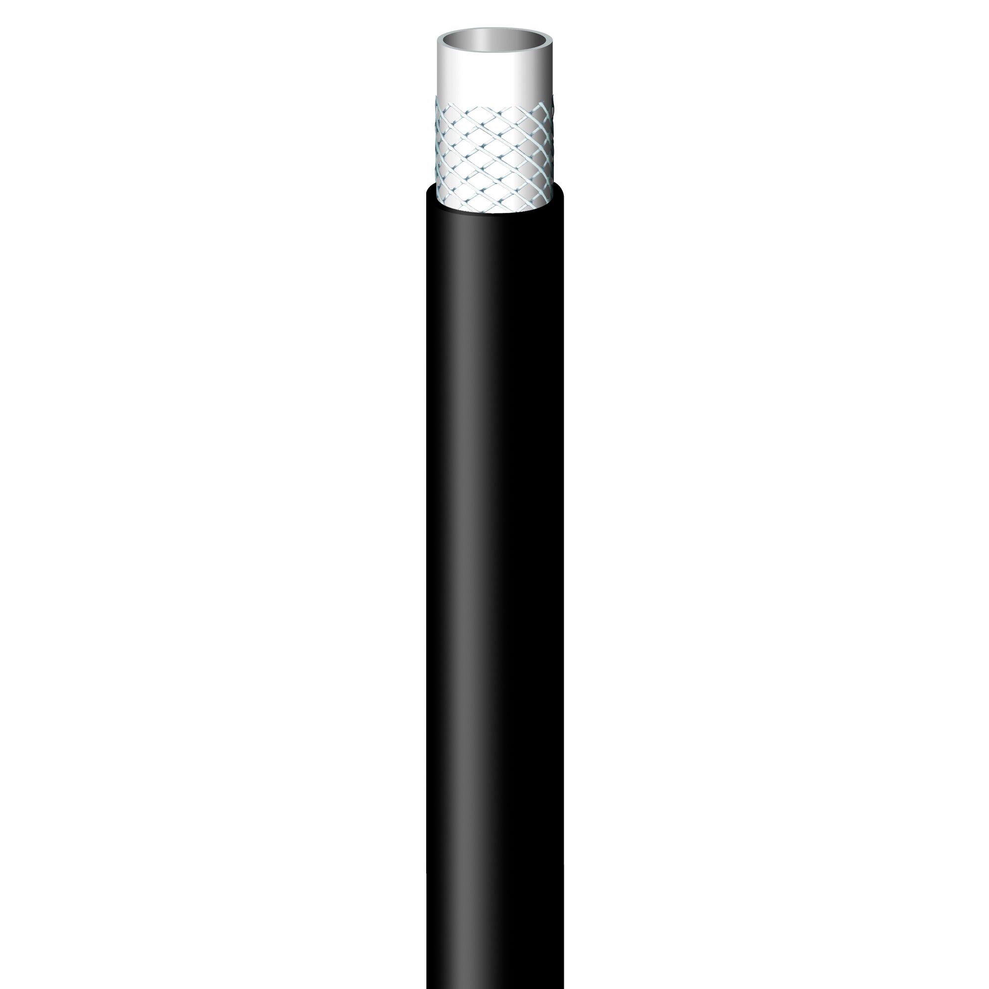Schwarzer Flachschlauch 1"