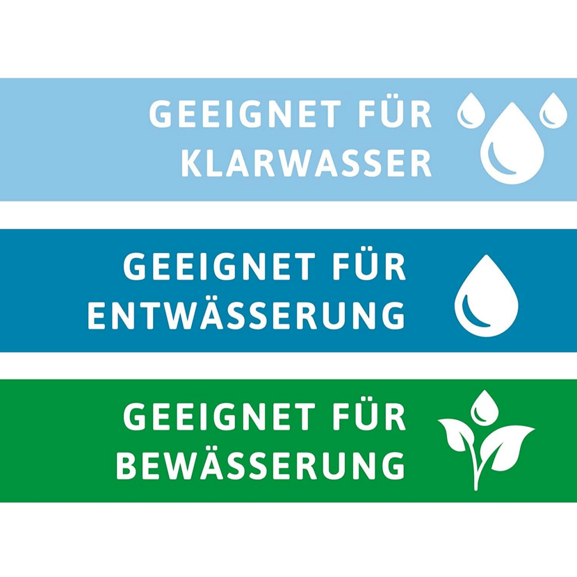 Geeignet für Klarwasser, Entwässerung und Bewässerung