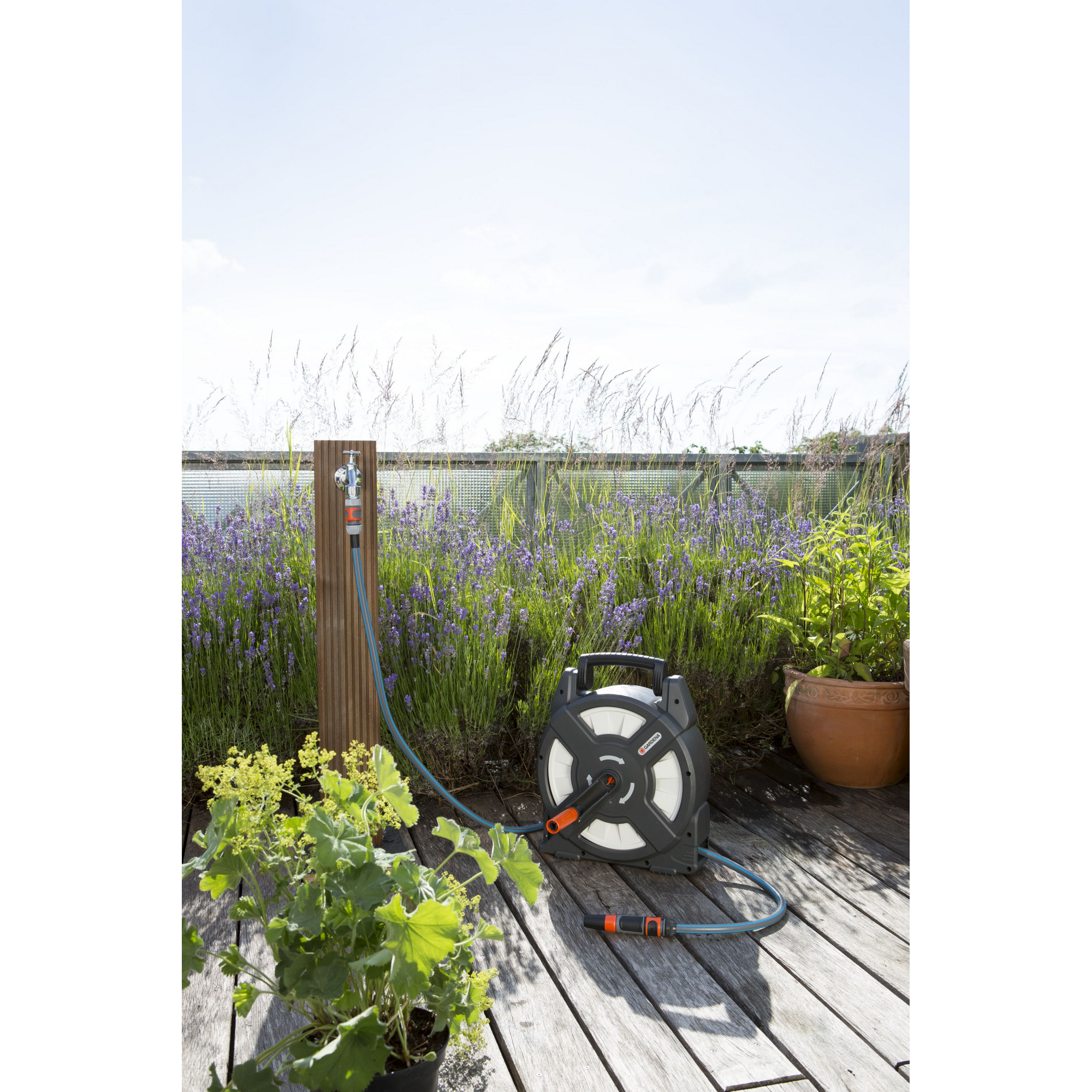 Terrassen Schlauchbox 'city gardening' grau, 10 m + product picture