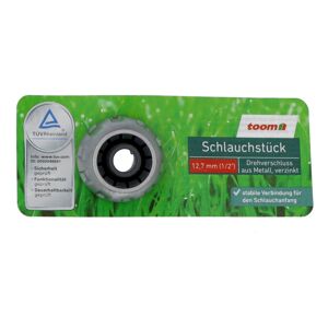 Schlauchstück Metall verzinkt 1/2" mit Wasserstopp