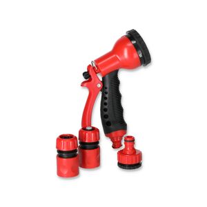 Handbrausen-Set mit 7 Funktionen rot/schwarz 1/2"