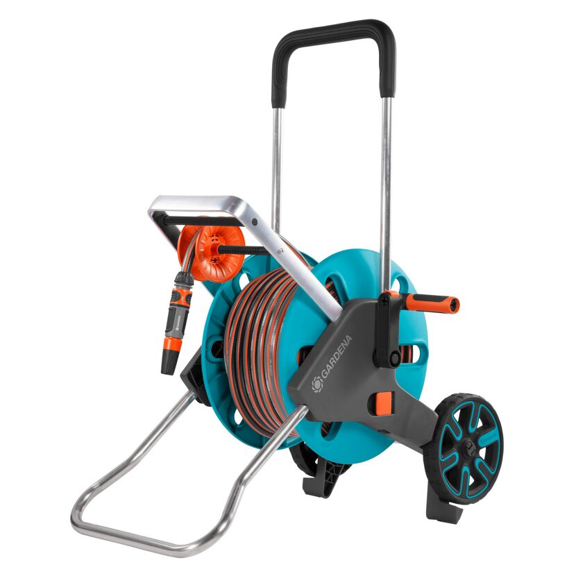Schlauchwagen-Set 'CleverRoll M Easy' türkis, orange 20 m Schlauchkapazität