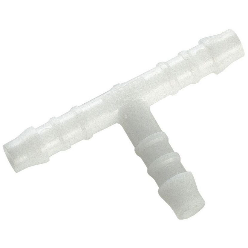 Weißes T-Stück für 12 mm Schläuche