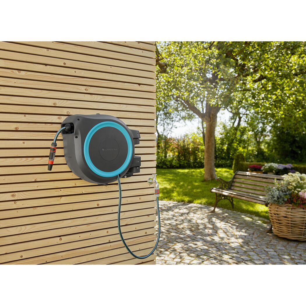 Gardena Wand-Schlauchbox RollUp L 30 m türkis