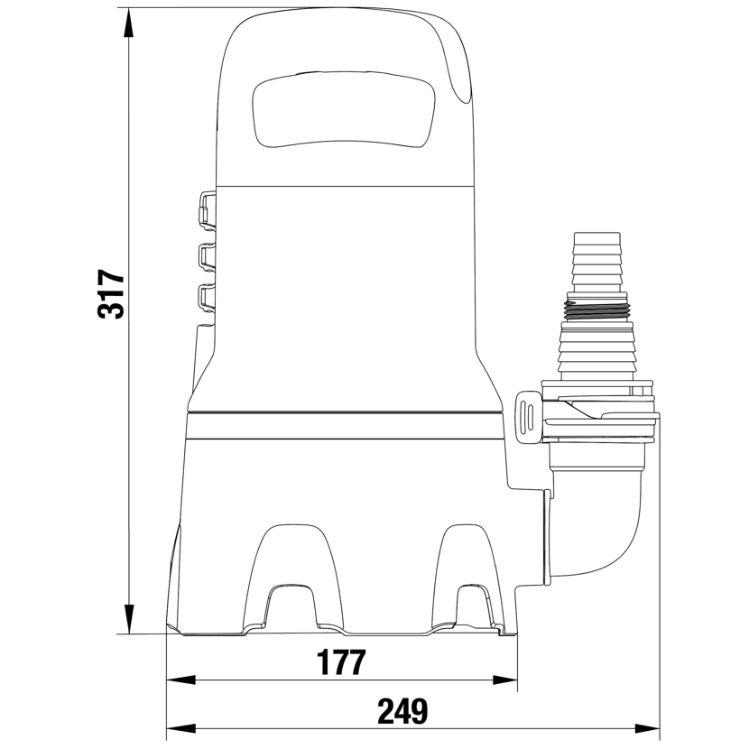 Schmutzwasser-Tauchpumpe '9000' 300 W 900 l/h