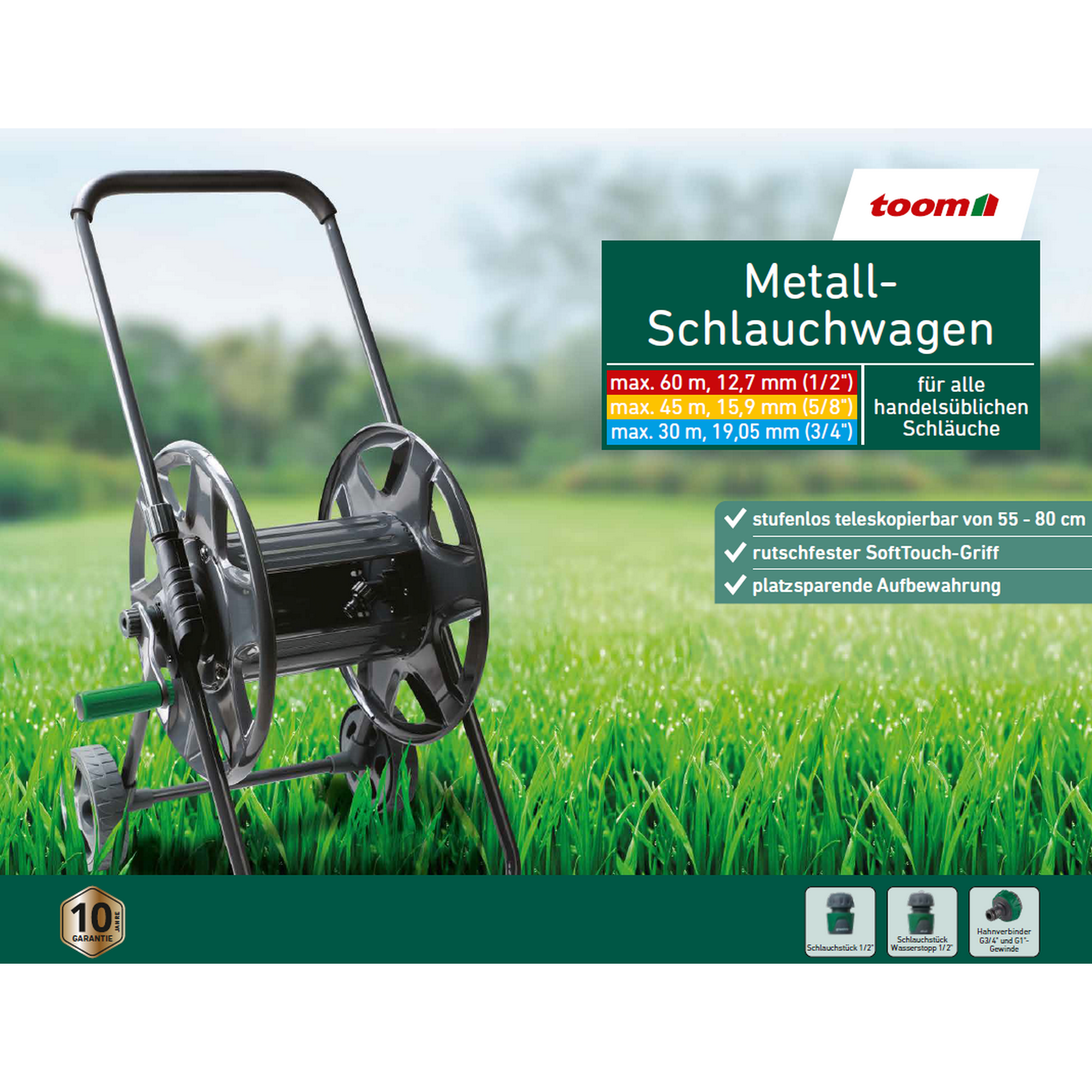 Metall-Schlauchwagen max. 60 m + product picture