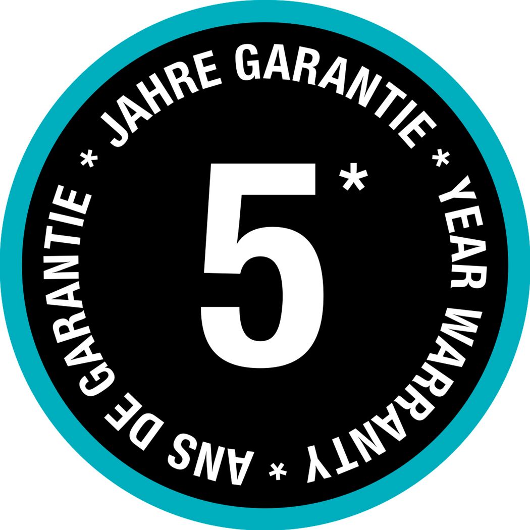 5 Jahre Garantie