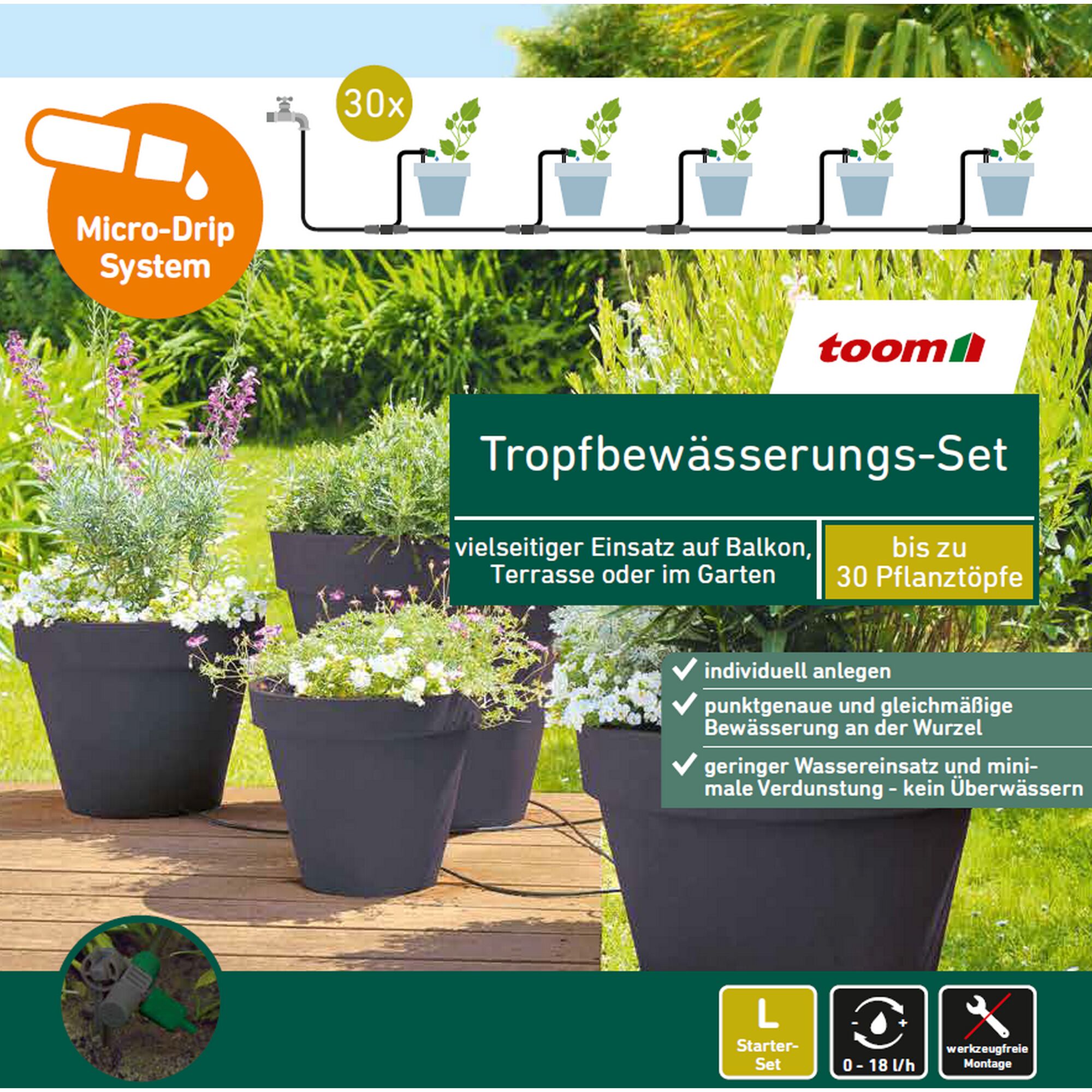 Tropfbewässerungs-Set für bis zu 30 Pflanztöpfe