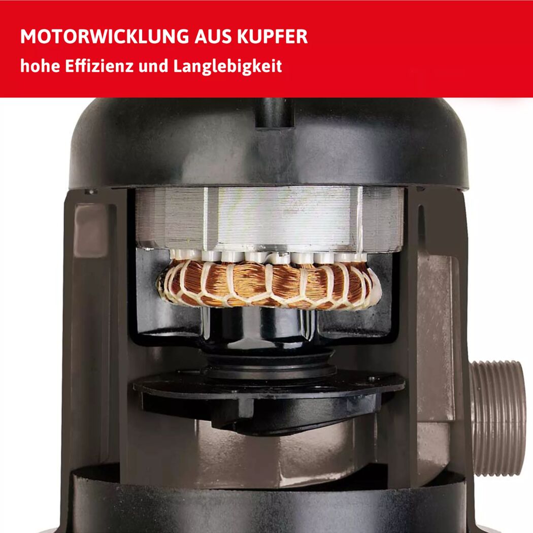 Kupfermotorwicklung einer Tauchpumpe
