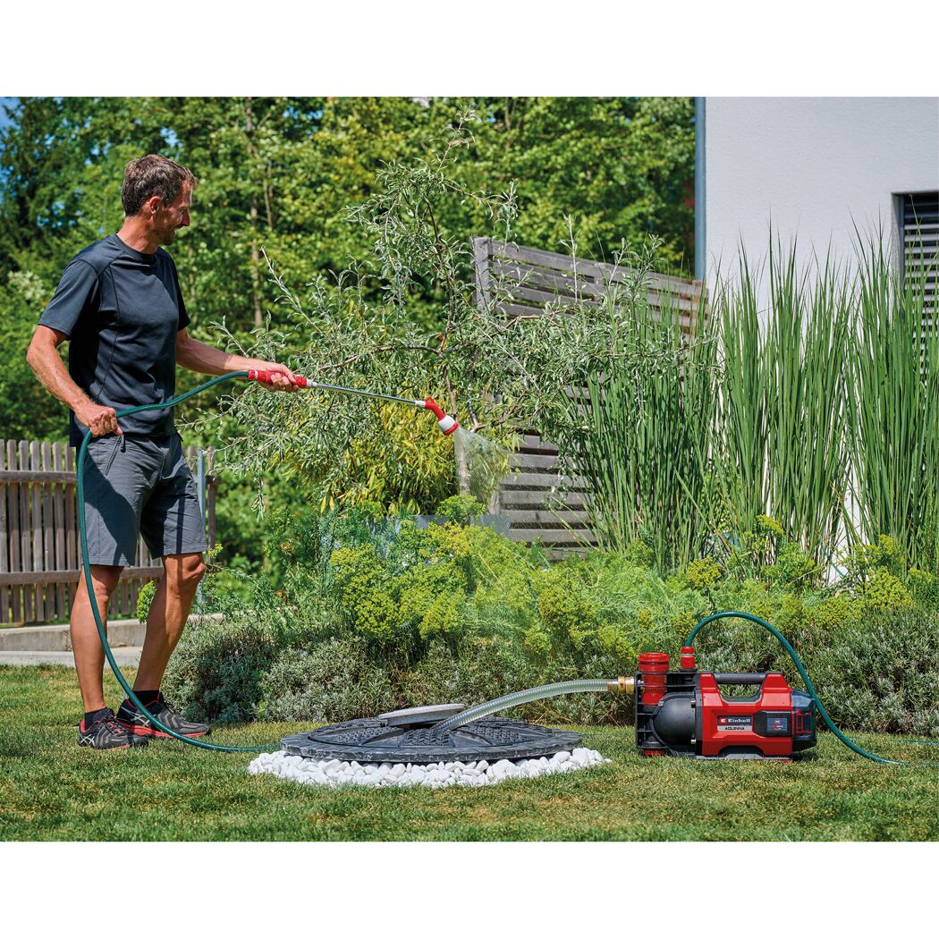 Akku-Gartenpumpe 'Aquinna 36/38 F LED Automatic' 3800 l/h ohne Akku und Ladegerät
