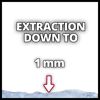 Extraktion bis 1 mm