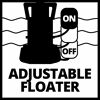 Verstellbarer Schwimmer mit AN/AUS-Schalter