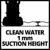 Reinwasser 1 mm Saughöhe