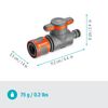 Regulierventil grau/orange 11,2 cm