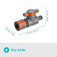 Regulierventil grau/orange 11,2 cm