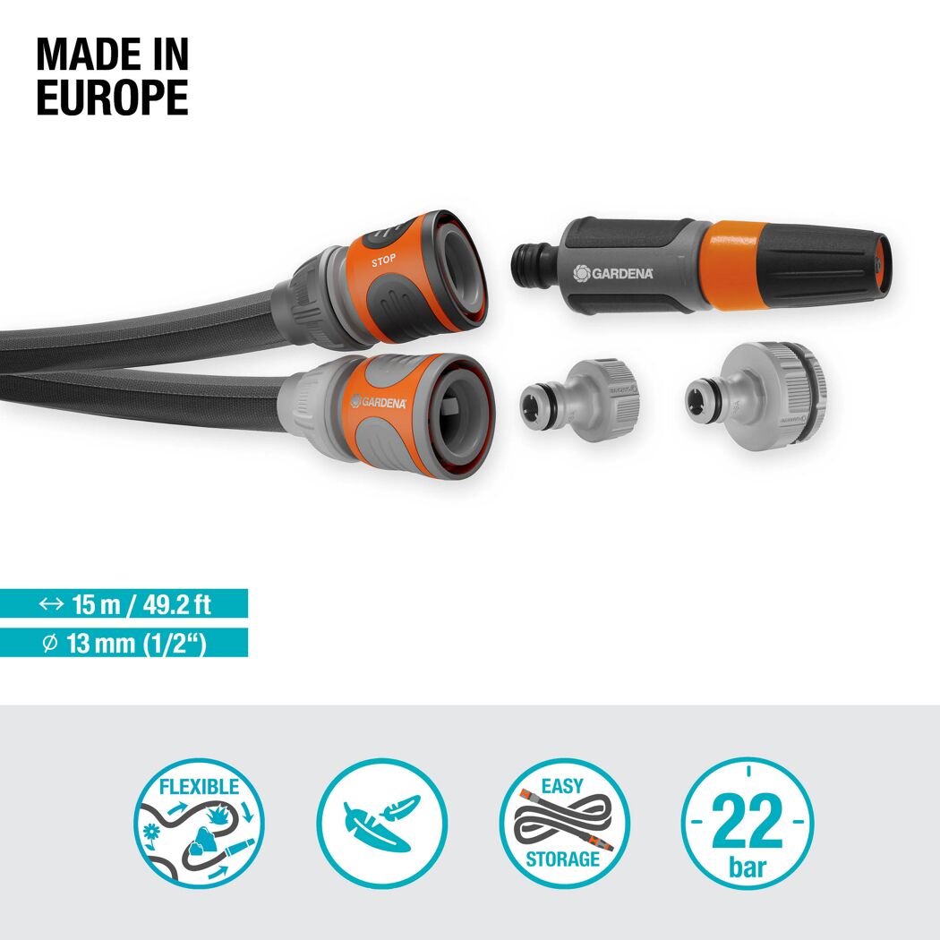 Gardena Textilschlauch Liano™ Life 15 m Set