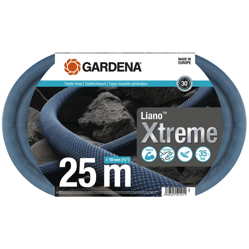 GARDENA Liano Xtreme Textilschlauch 25 m, 19 mm