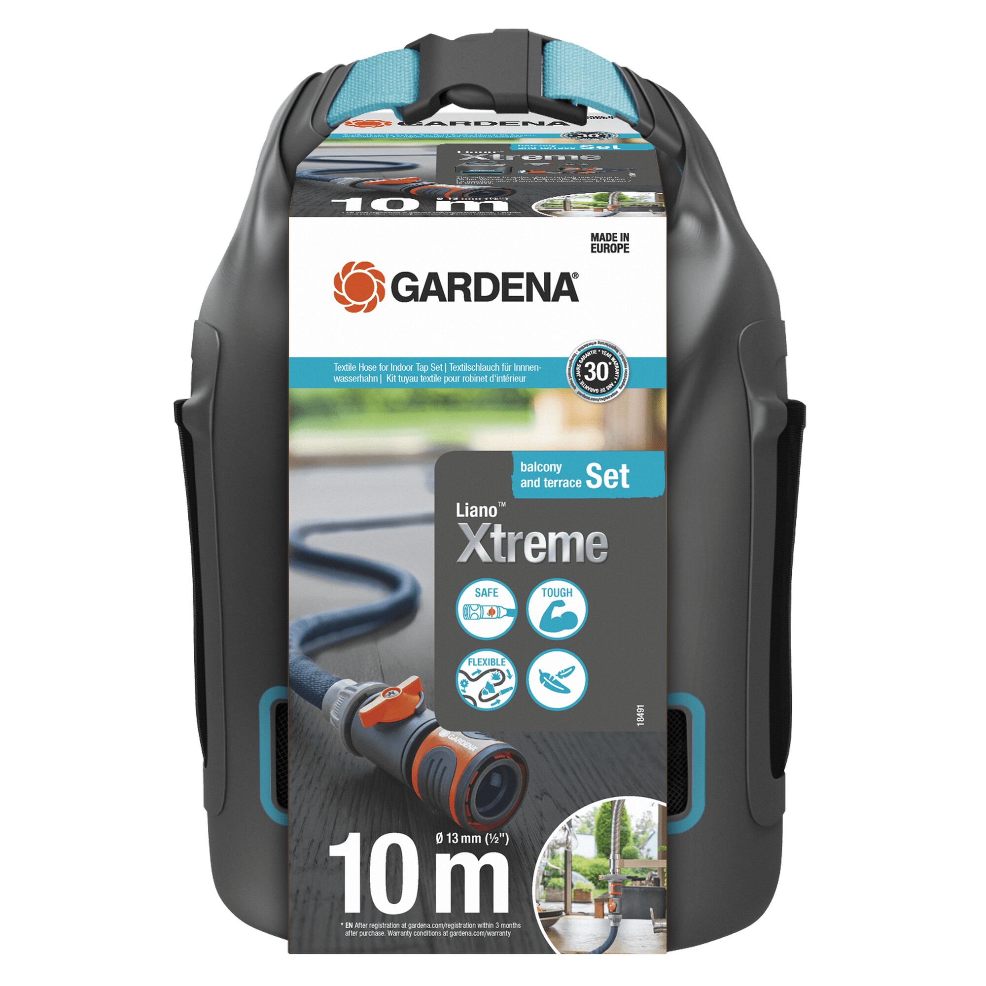 Gardena Liano Xtreme Textilschlauch Set 10 m
